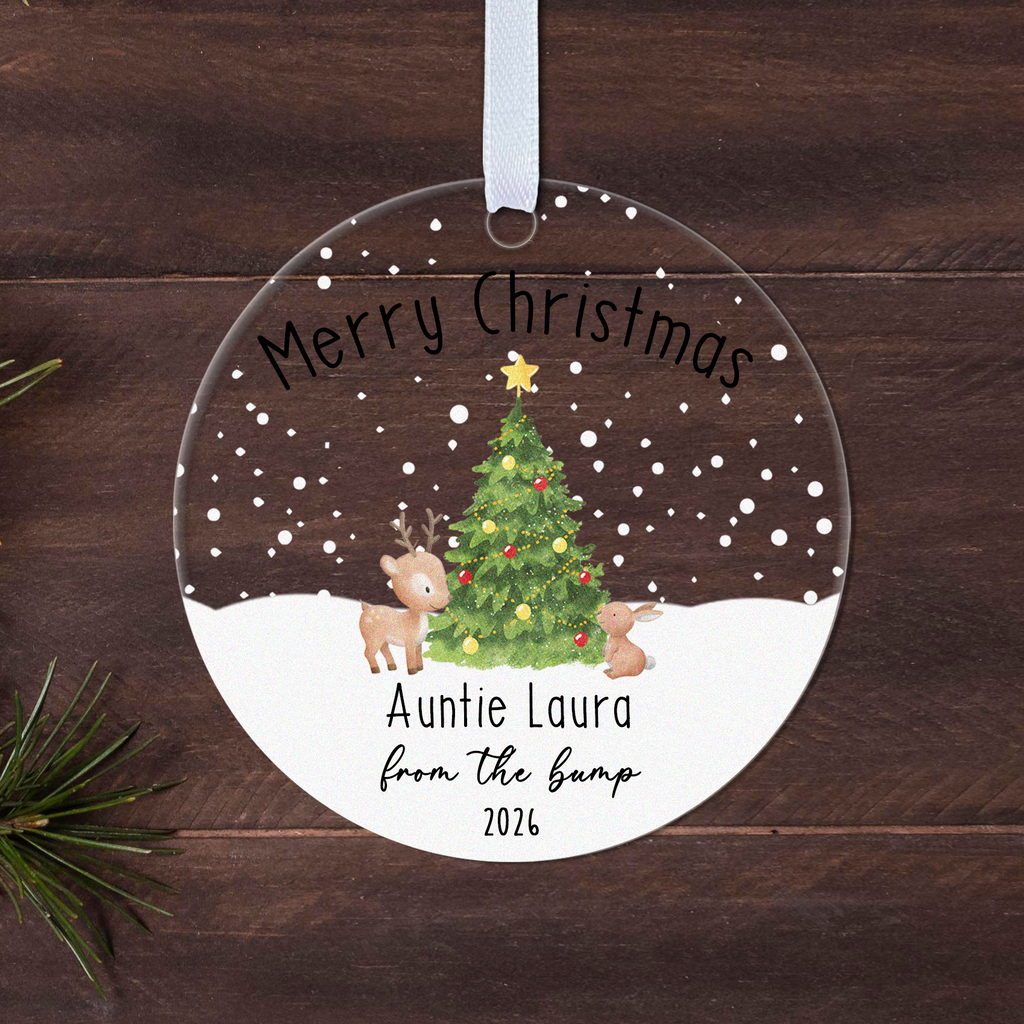 Personalised From the Bump Christmas Bauble – Gift for Grandparents-to-Be