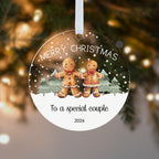 Personalised Gingerbread Couple Christmas Bauble – To a Special Couple