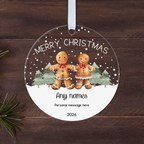 Personalised Gingerbread Couple Christmas Bauble – To a Special Couple