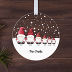 Personalised Gonk Family Christmas Bauble – Family Name