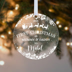 Personalised First Christmas as Mummy & Daddy Bauble