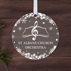 Personalised Choir or Orchestra Christmas Bauble – Music Group Gift