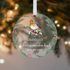Personalised Robin Memorial Christmas Bauble – When Robins Appear