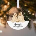 Personalised Baby's First Christmas Bauble – Nativity Design