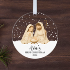 Personalised Baby's First Christmas Bauble – Nativity Design