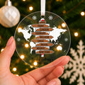 Personalised Family Travels Christmas Bauble – World Map & Your Destinations